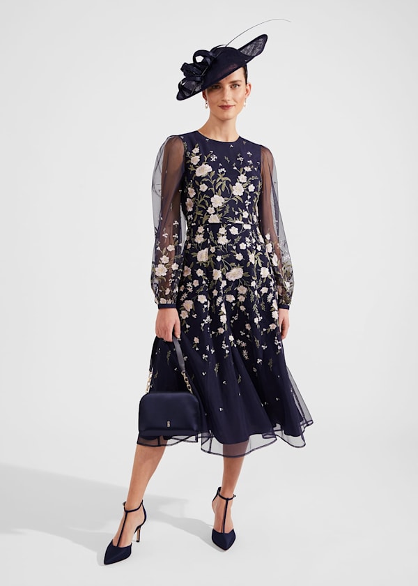 Lois Embroidered Midi Dress