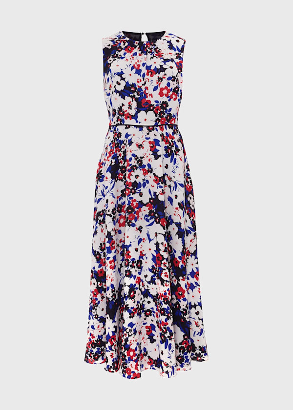 Carly Gathered Neck Floral Dress