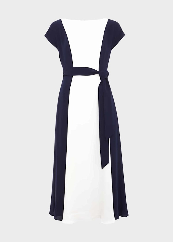 Emery Tie Belted Midi Dress