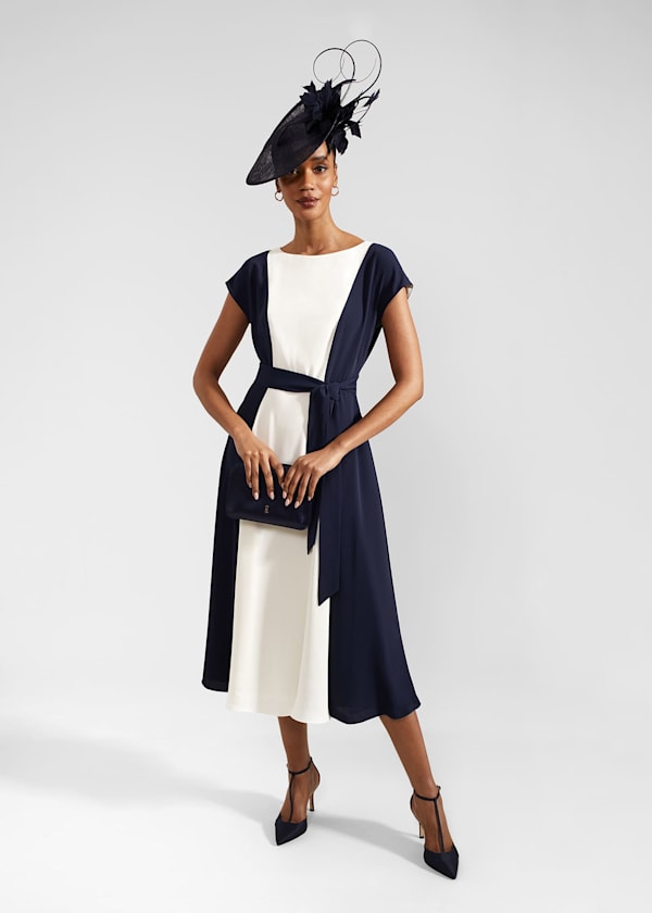 Emery Tie Belted Midi Dress