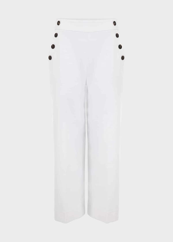 Petite Simone Crop Trousers With Cotton