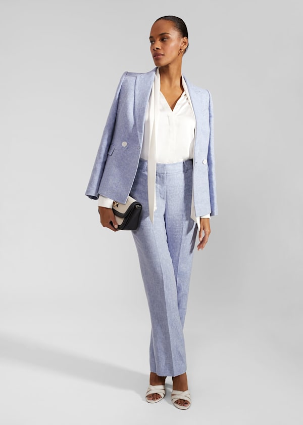 Adina Straight Linen Trousers