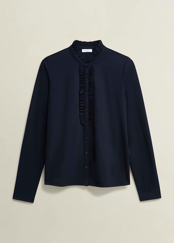 Ramona Cotton Blend Collared Top 