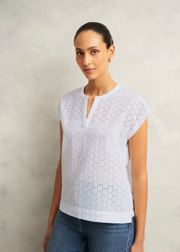Joanna Broderie Top