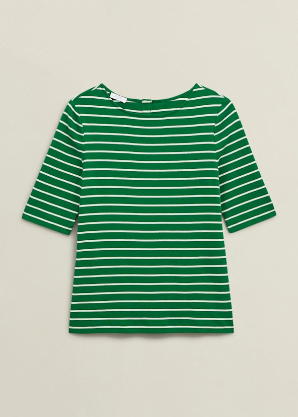 Katie Cotton Button Back Top