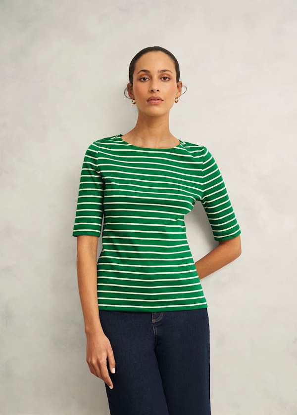 Katie Cotton Button Back Top
