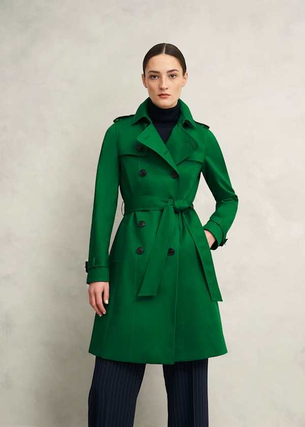 Petite Skylar Shower Resistant Trench Coat