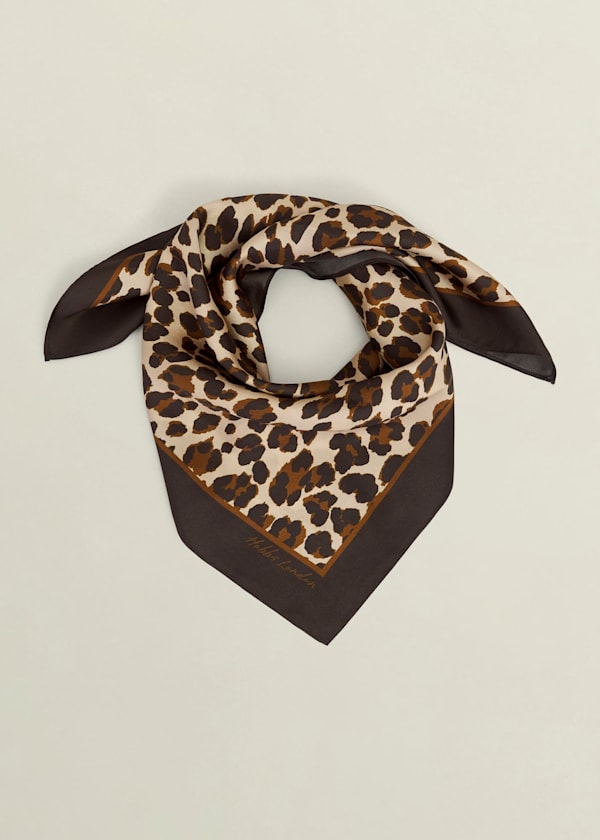 Bria Silk Leopard Scarf
