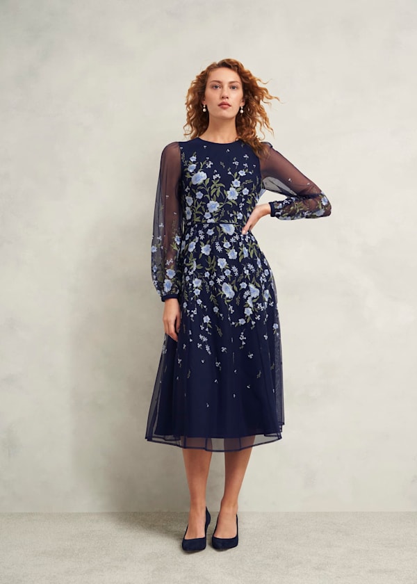 Petite Lois Embroidered Dress