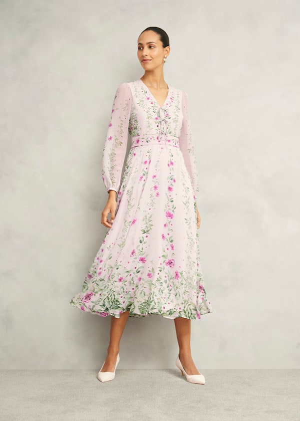 Petite Fay Silk Bow Detail Dress