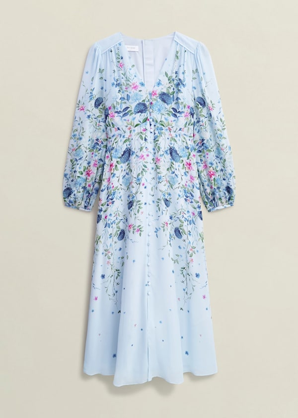 Petite Caversham Floral Silk Dress