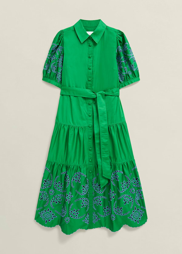 Rosette Broderie Dress