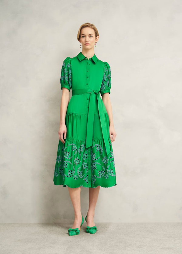 Rosette Broderie Dress