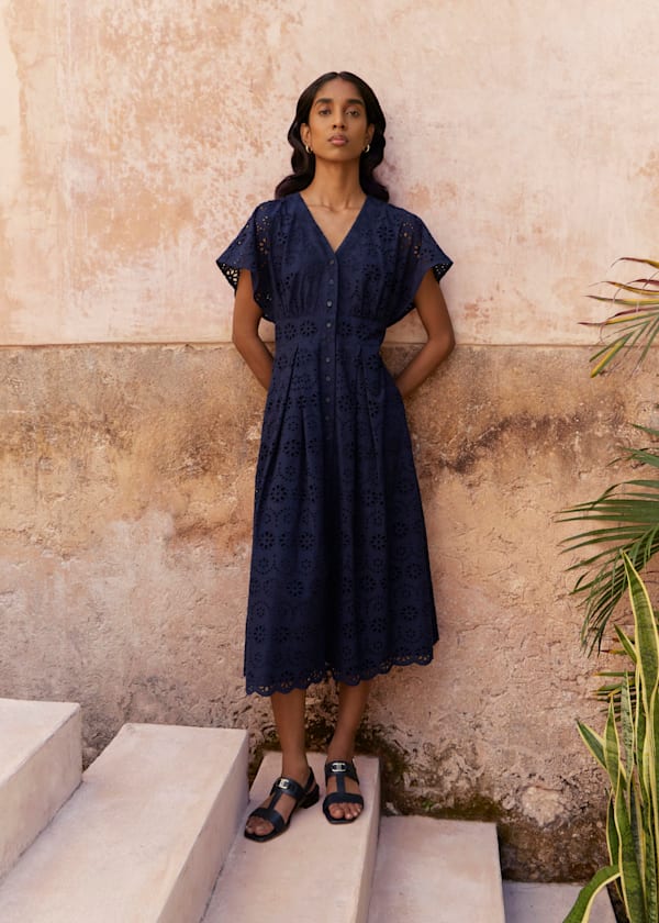 Morrab Cotton Broderie Dress