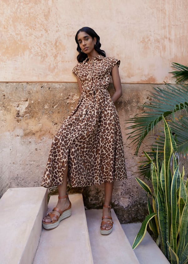 Hurst Leopard Shirt Dress