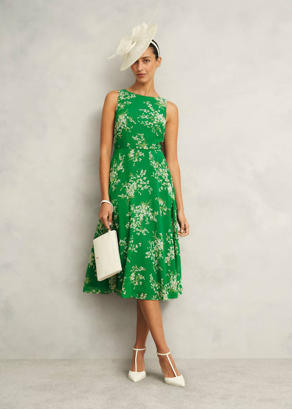 Petite Green Carly Dress Outfit