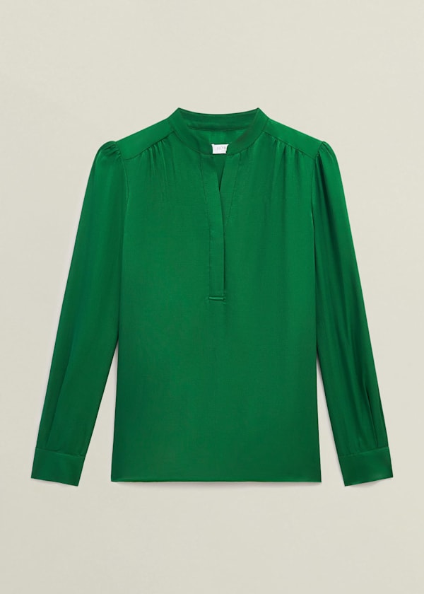 Jade Satin Blouse