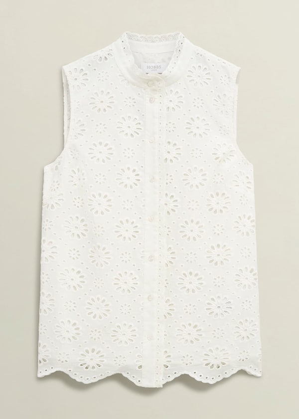 Cassie Broderie Top