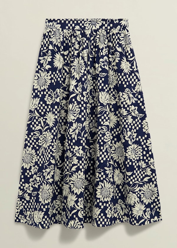 Rousham Cotton Midi Skirt
