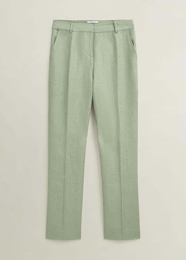 Petite Marietta Linen Straight Pants