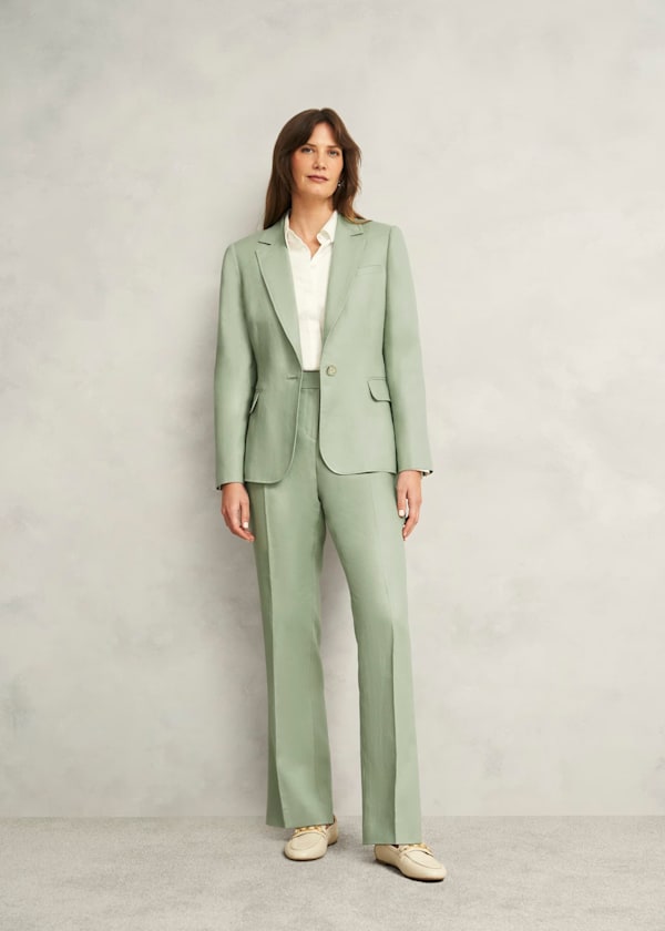 Petite Marietta Linen Straight Pants