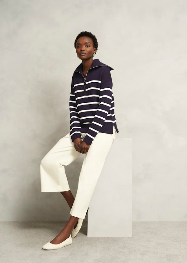 Amy Stripe Cotton Sweater