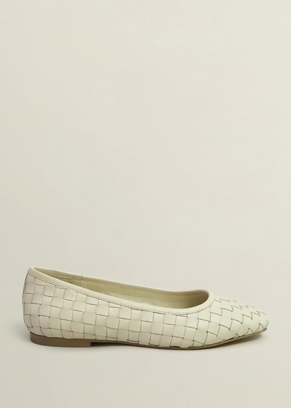 Raina Woven Leather Flats