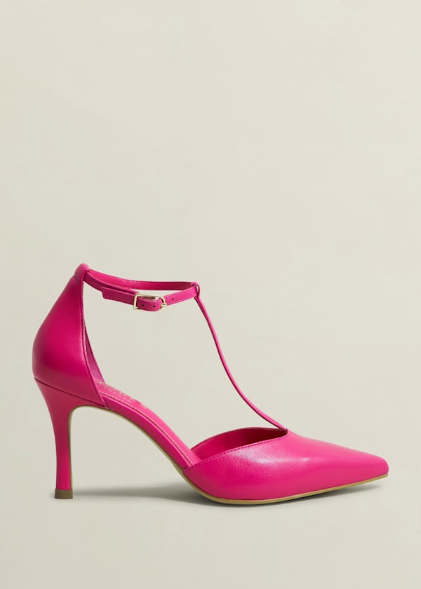 Alice T-Bar Leather Court Shoes
