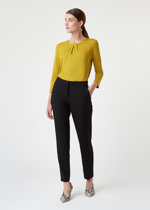 Petite Gael Wool Blend Trouser With Stretch