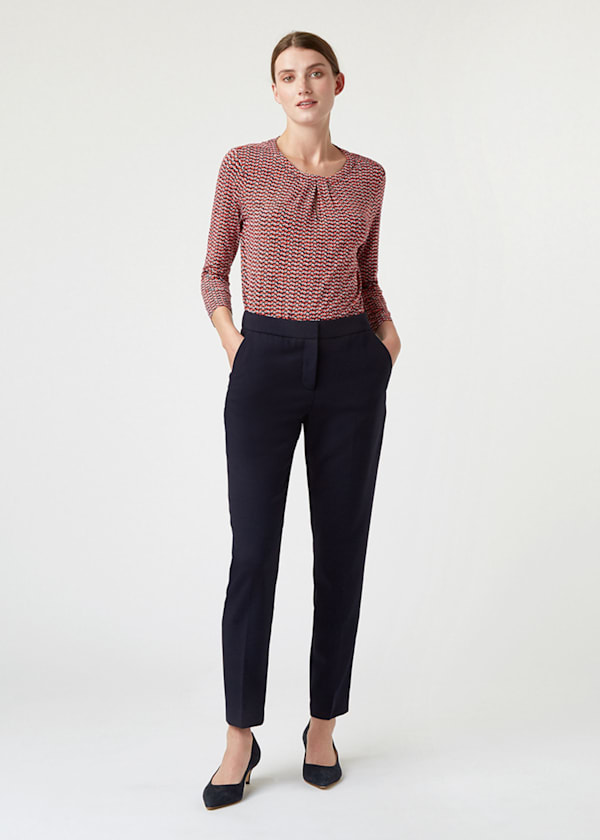 Petite Gael Wool Blend Trouser With Stretch