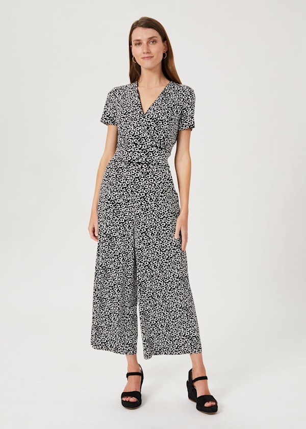 Darcie Jersey Animal Cropped Jumpsuit