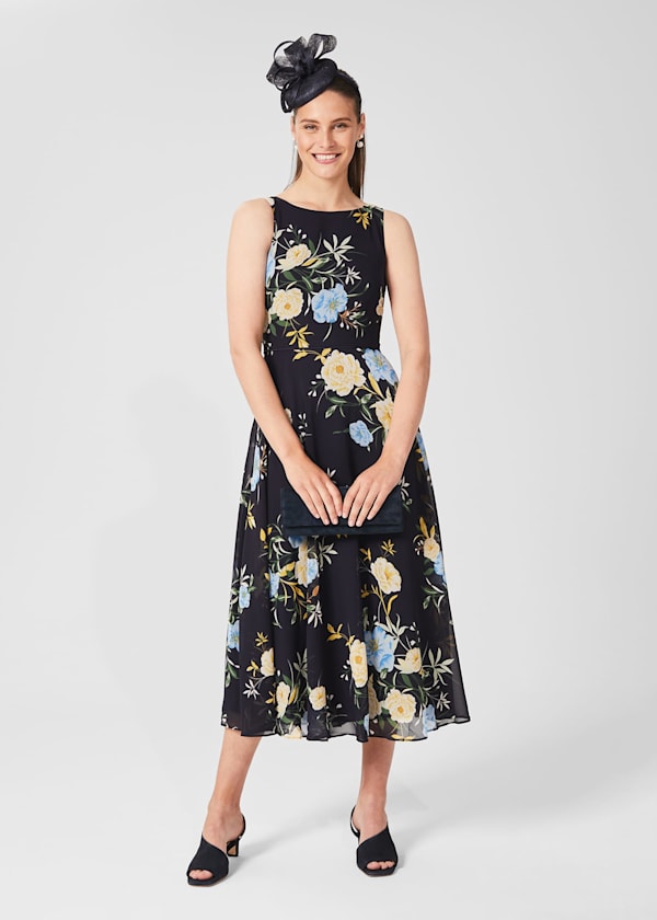 Petite Carly Floral Midi Dress