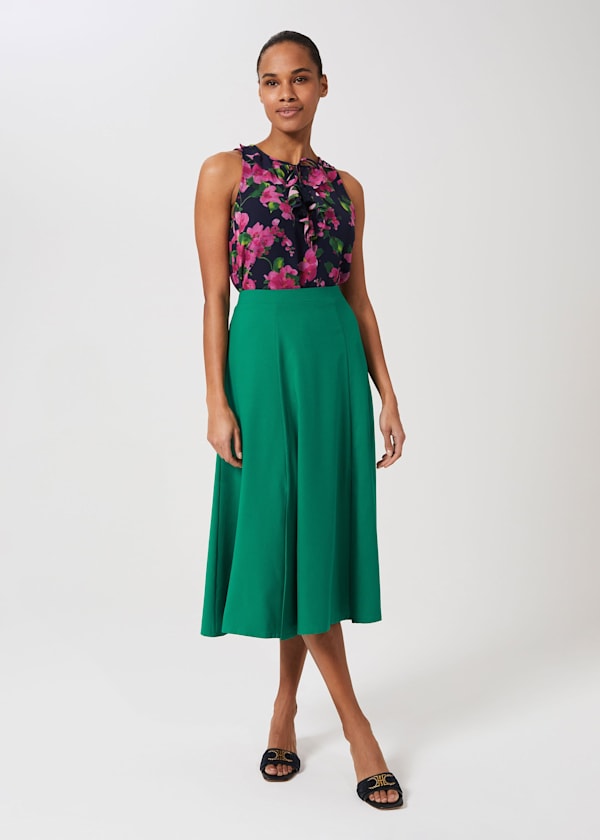 Marie Satin Midi Skirt