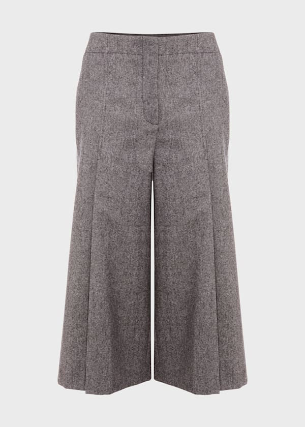 Dina Tweed Wide Culottes With Wool