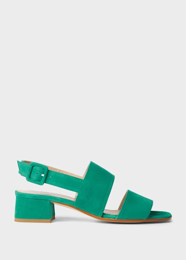 Claudia Suede Block Heel Sandals