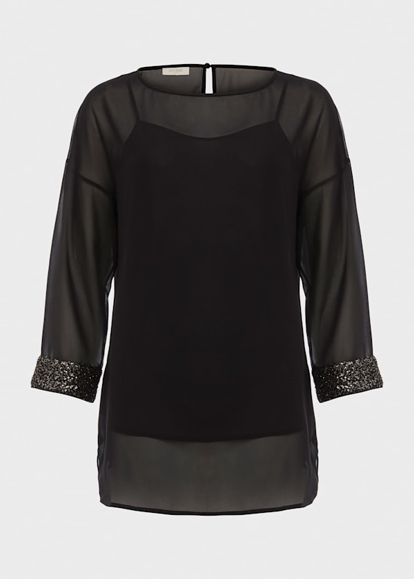 Alexandra Sequin Detail Top