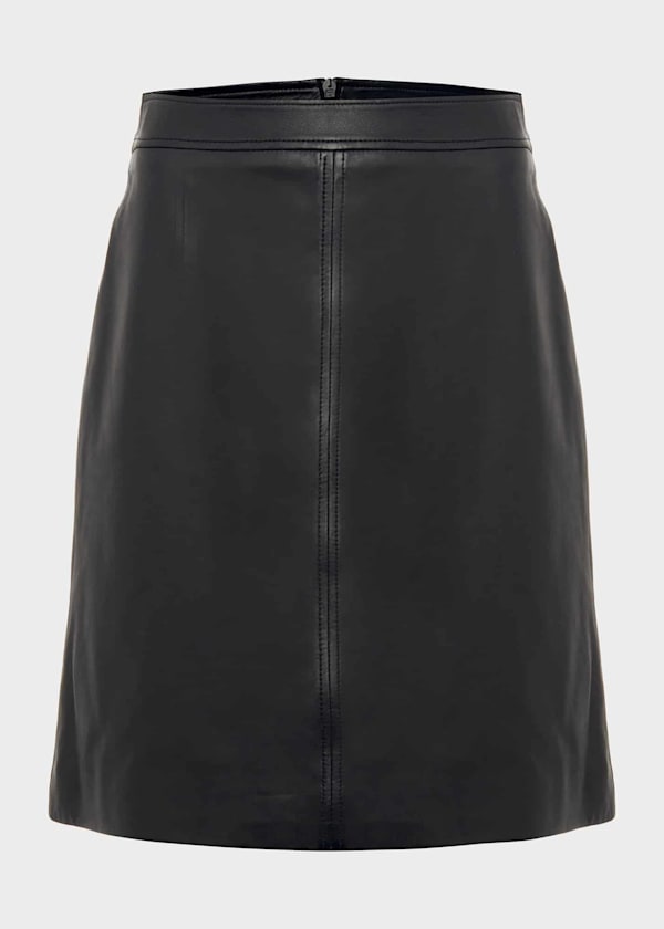 Annalise A Line Leather Skirt