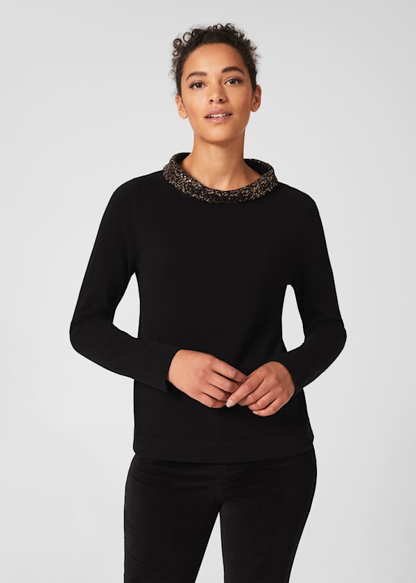 Esther Wool Cashmere Sequin Sweater