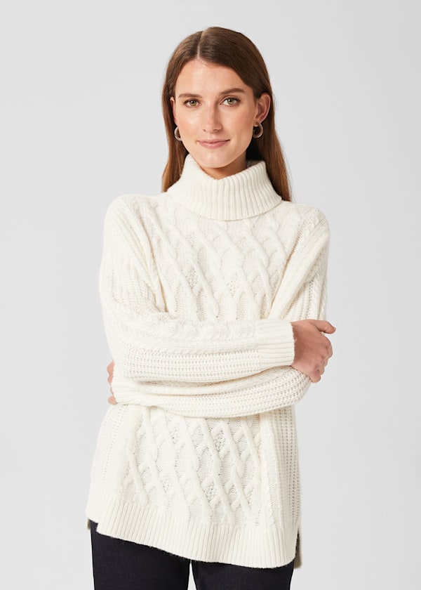 Emmeline Cable Jumper with Alpaca