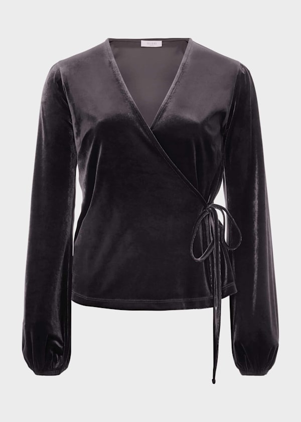 Livvy Velvet Wrap Top