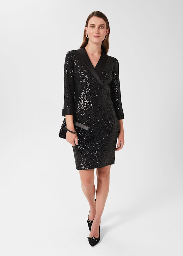 Carys Sequin Tux Dress