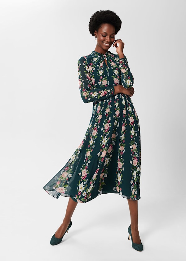 Helena Silk Floral Dress