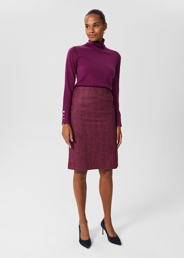Petite Daphne Wool Skirt