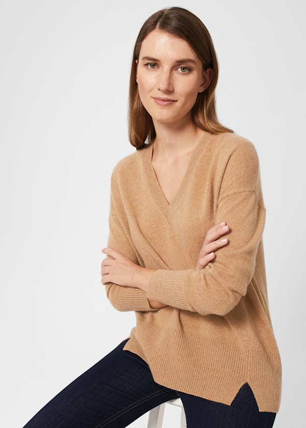 Dahlia V Neck Cashmere Sweater