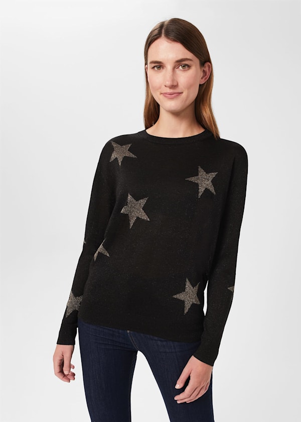 Deborah Lurex Star Sweater