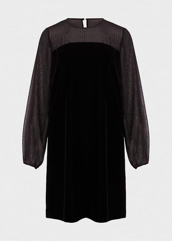Zariah Velvet A Line Dress