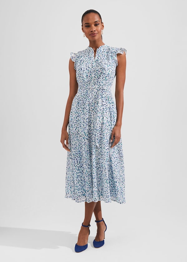 Georgiana Printed Fit And Flare Dress