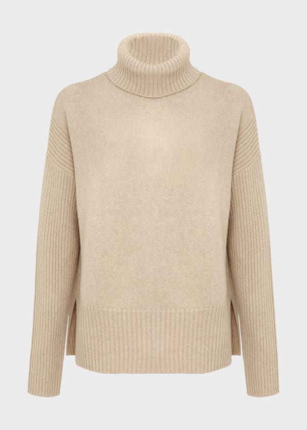 Lovell Co-Ord Wool Cotton Roll Neck Jumper