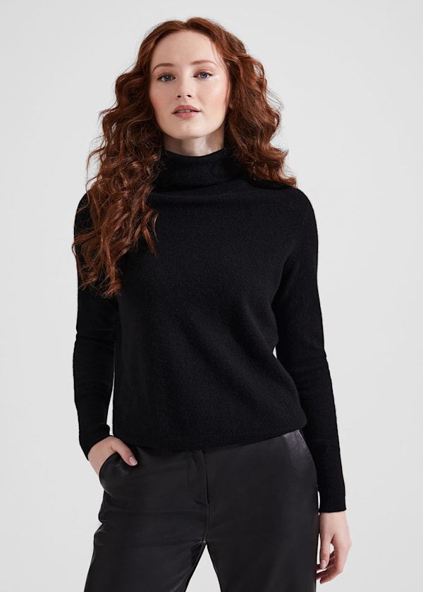 Izzy Cashmere Roll Neck Jumper