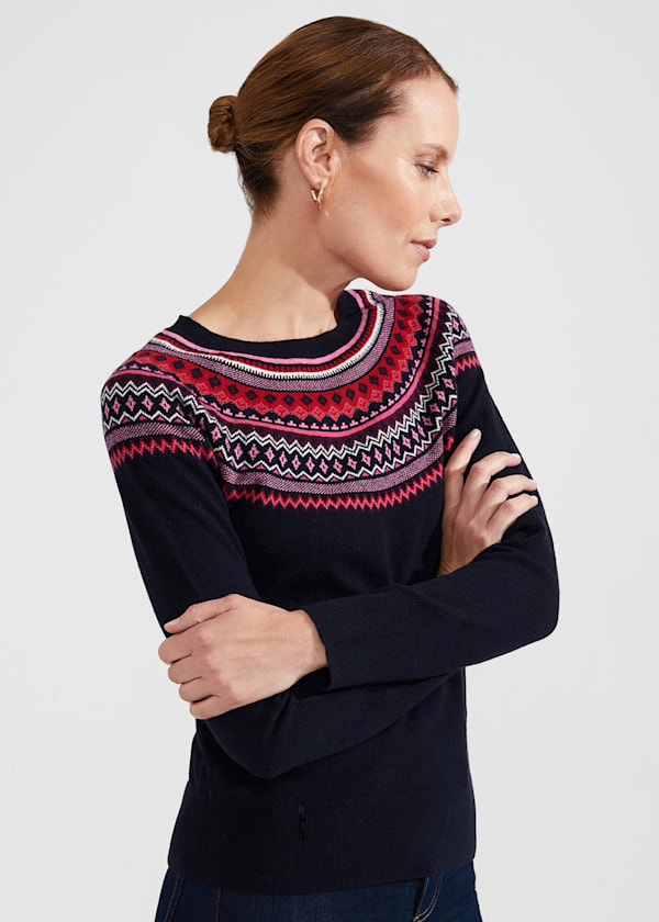 Greta Fairisle Sweater With Cashmere